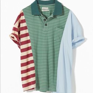 Urban Outfitters - Lenny Oversized Spliced Polo